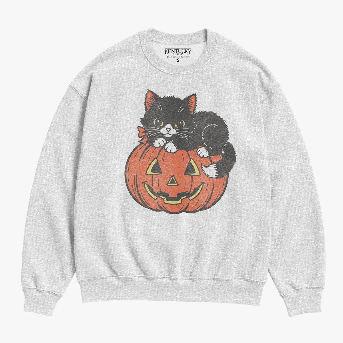 The Vintage Pumpkin Cat Crewneck – The Kentucky Shop