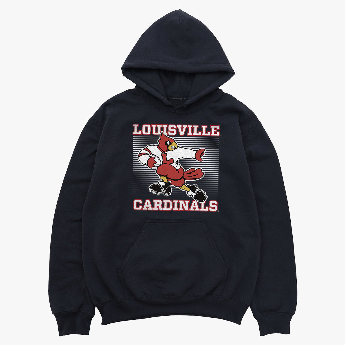 Youth Black Louisville Cardinals Big Logo Pullover Hoodie