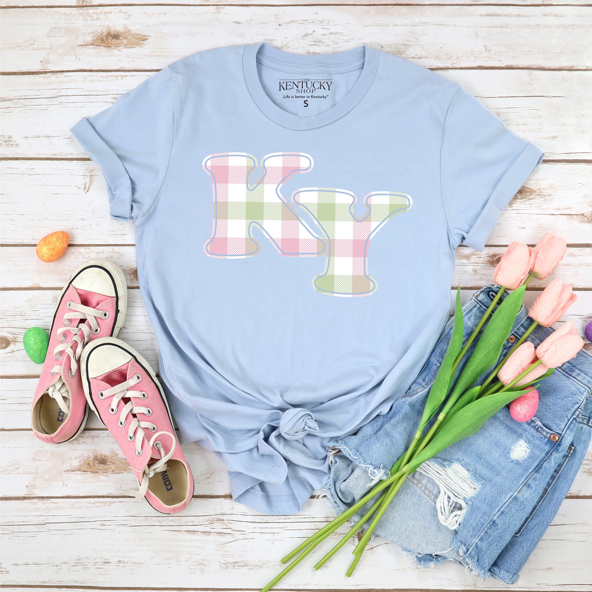 The Spring Plaid KY Tee – The Kentucky Shop