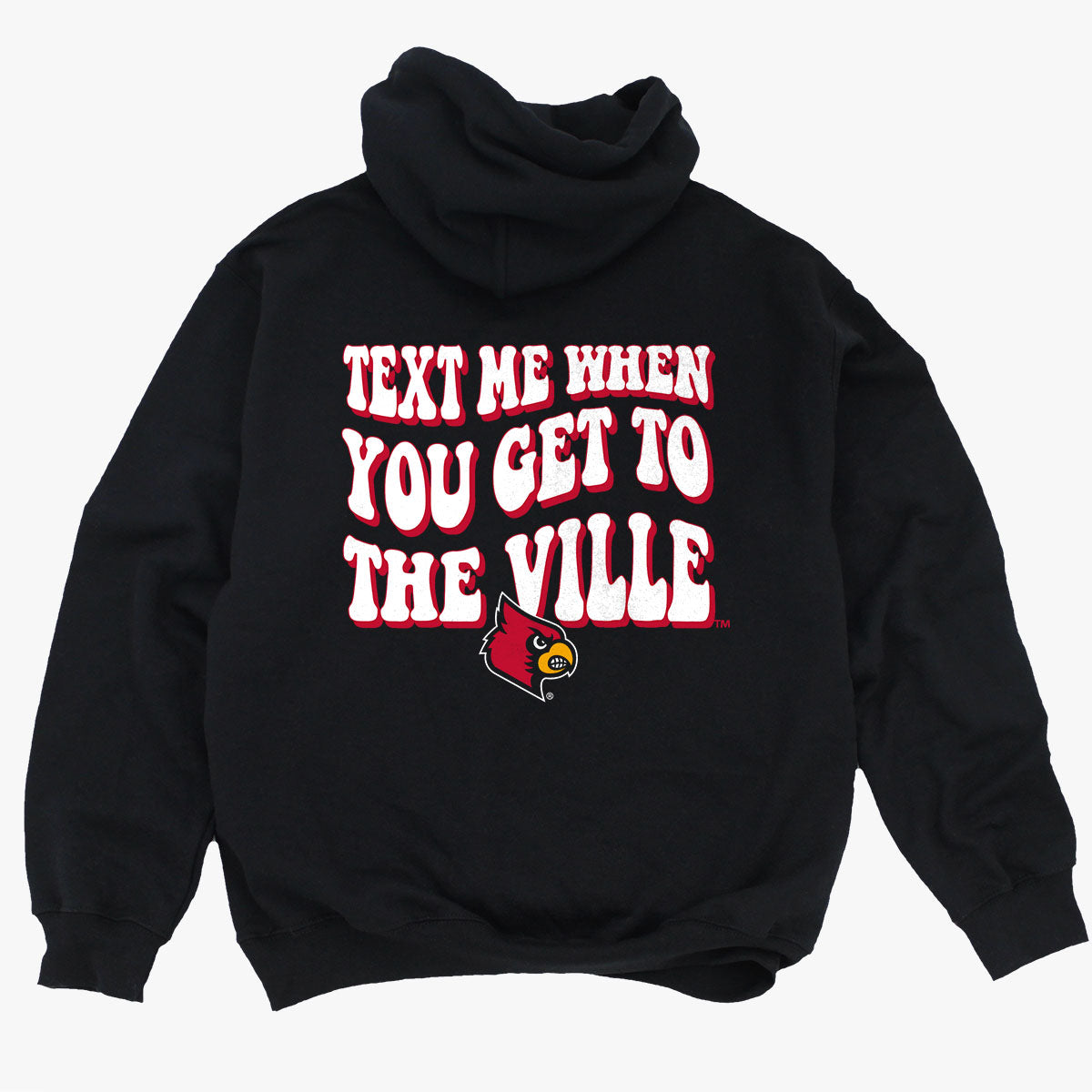 University of Louisville Cardinals Hooded Sweatshirt | Champion Products | Granite Heather | Small