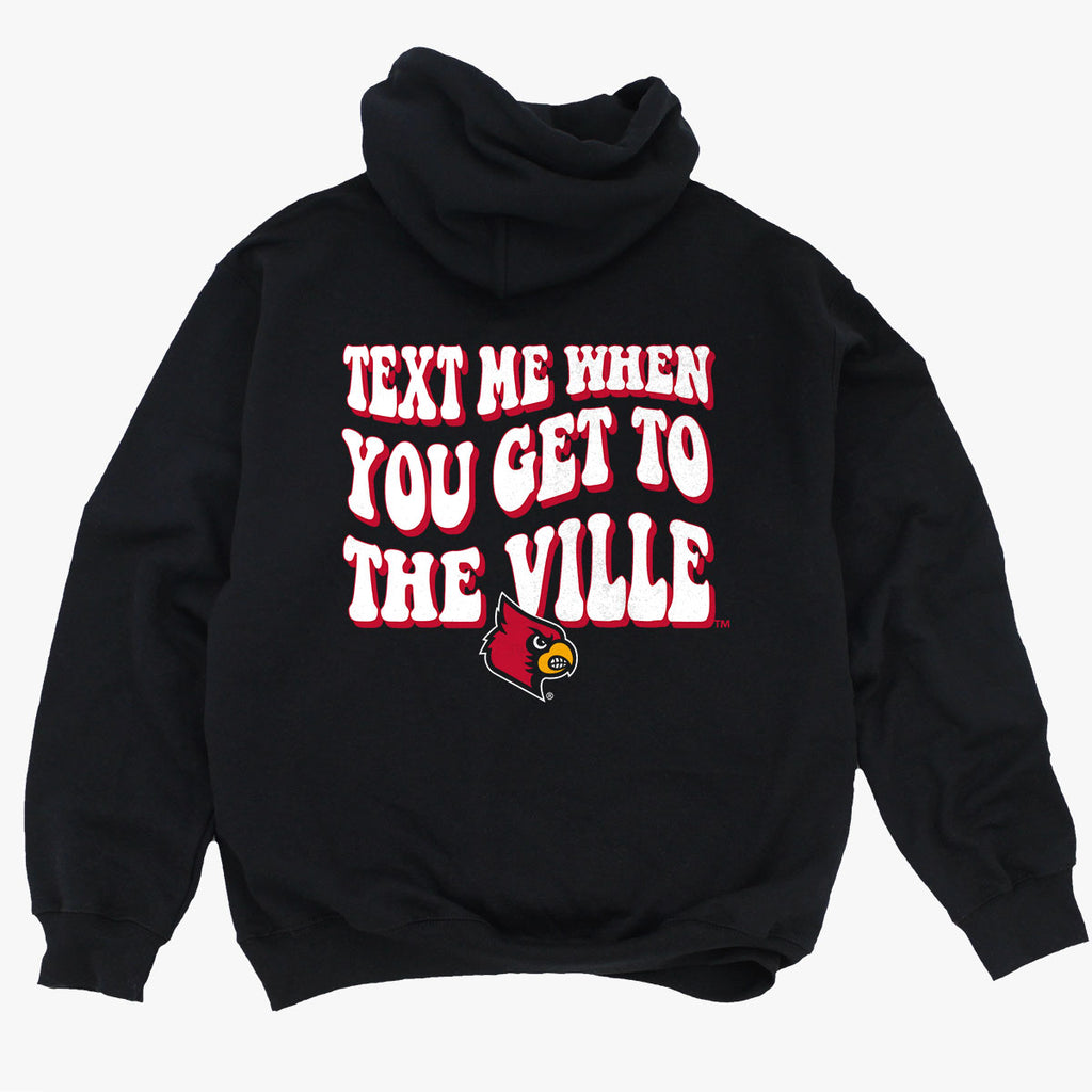 University of Louisville Official Distressed Primary Unisex Adult Pull-Over  Hoodie,White, Medium