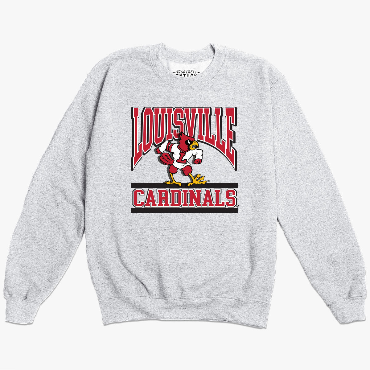 CustomCat Louisville Cardinals Vintage NCAA Basketball Crewneck Sweatshirt Red / 5XL
