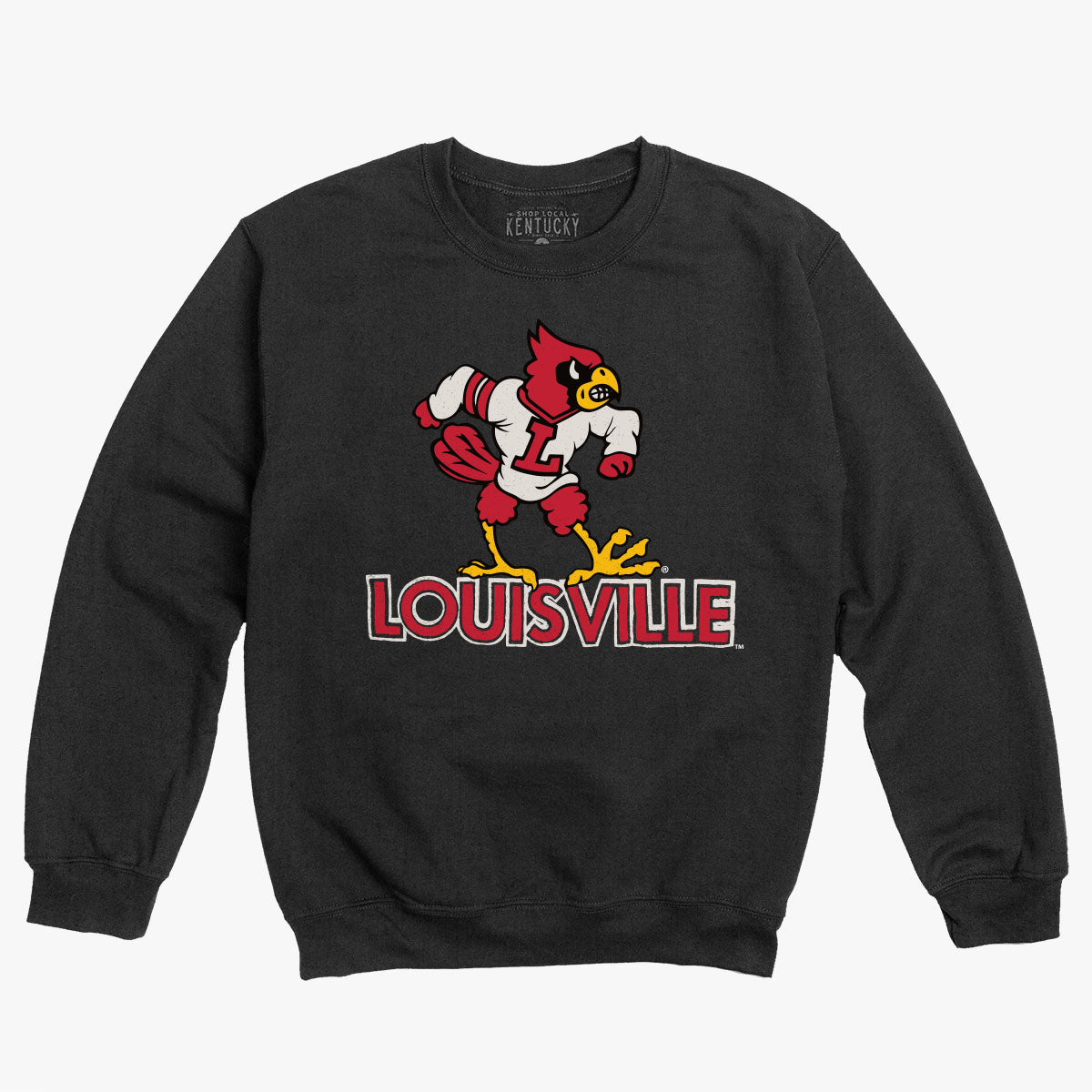 University of Louisville Cardinals Crewneck Sweatshirt | Champion | Black | 2XLarge